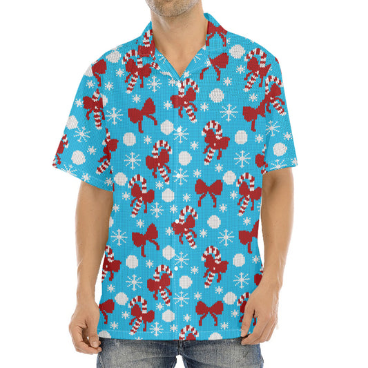 Christmas Party Knitted Pattern Print Aloha Shirt