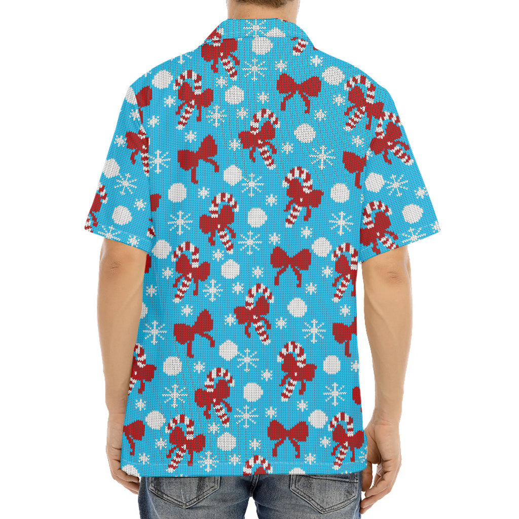 Christmas Party Knitted Pattern Print Aloha Shirt