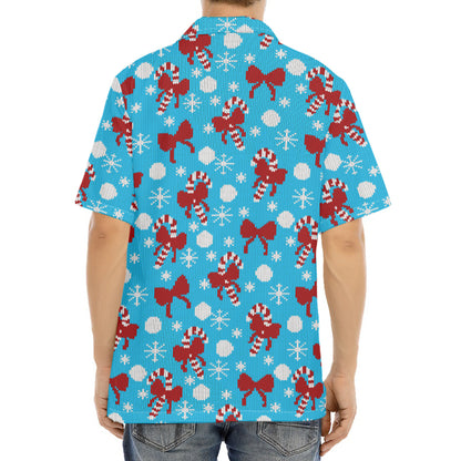 Christmas Party Knitted Pattern Print Aloha Shirt