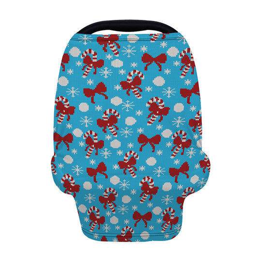 Christmas Party Knitted Pattern Print Baby Seat Cover