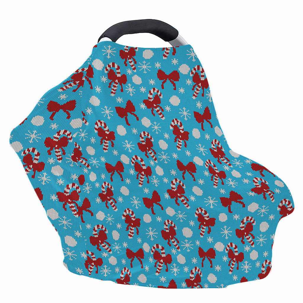 Christmas Party Knitted Pattern Print Baby Seat Cover