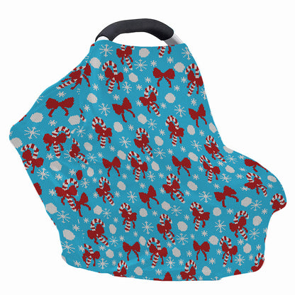 Christmas Party Knitted Pattern Print Baby Seat Cover