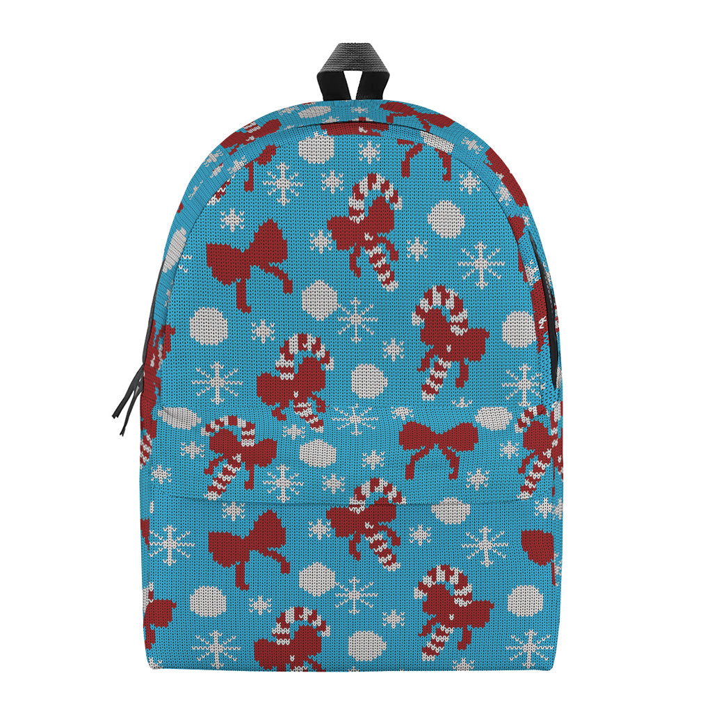 Christmas Party Knitted Pattern Print Backpack