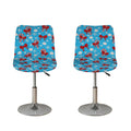 Christmas Party Knitted Pattern Print Bar Stool Covers