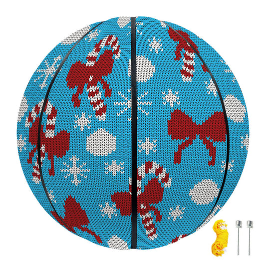 Christmas Party Knitted Pattern Print Basketball