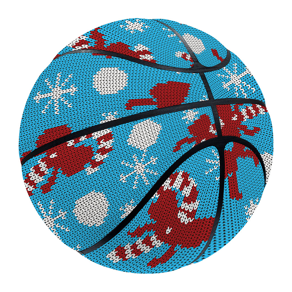 Christmas Party Knitted Pattern Print Basketball
