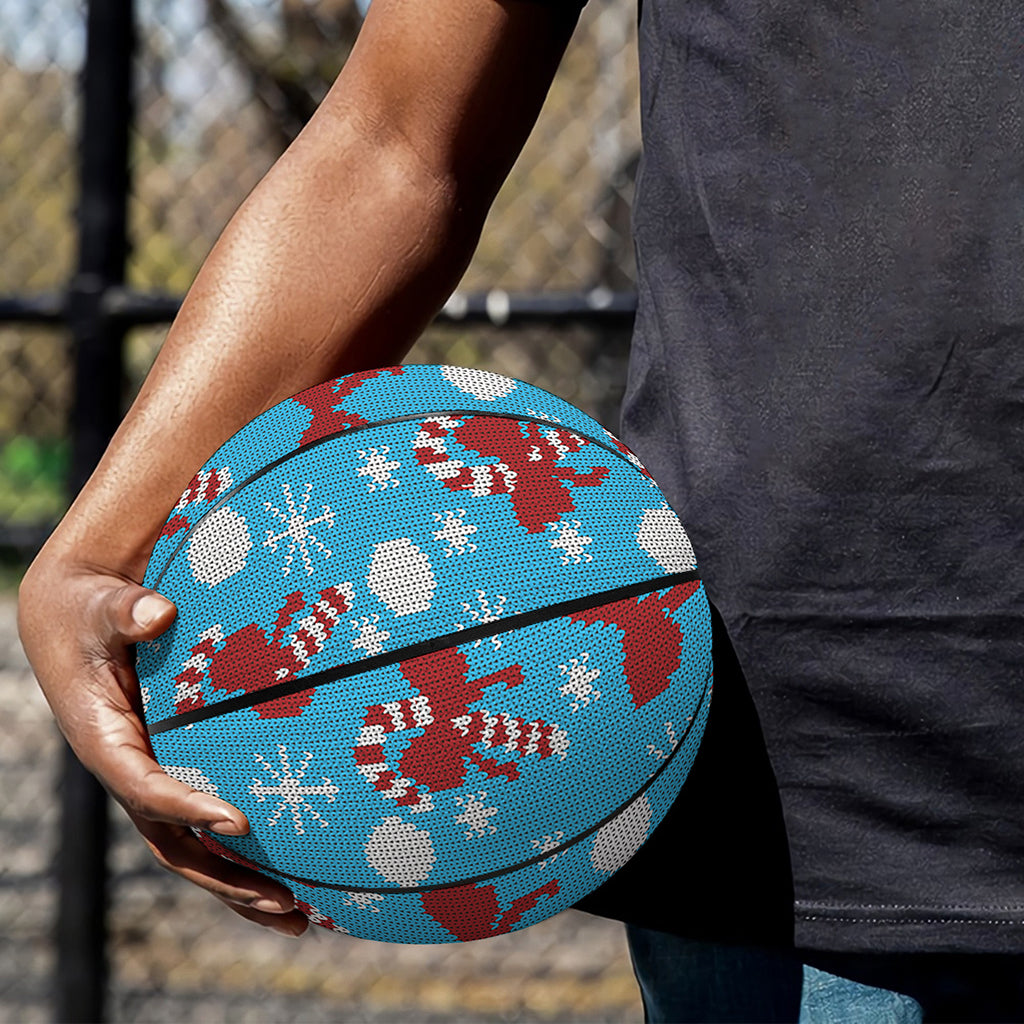Christmas Party Knitted Pattern Print Basketball