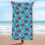 Christmas Party Knitted Pattern Print Beach Towel