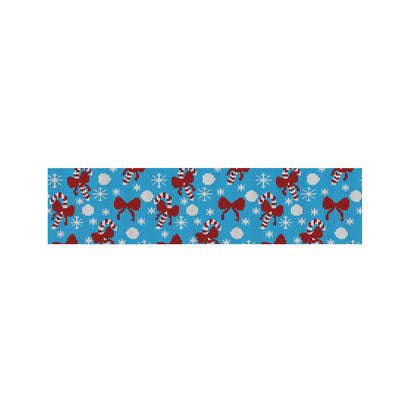 Christmas Party Knitted Pattern Print Bed Runner
