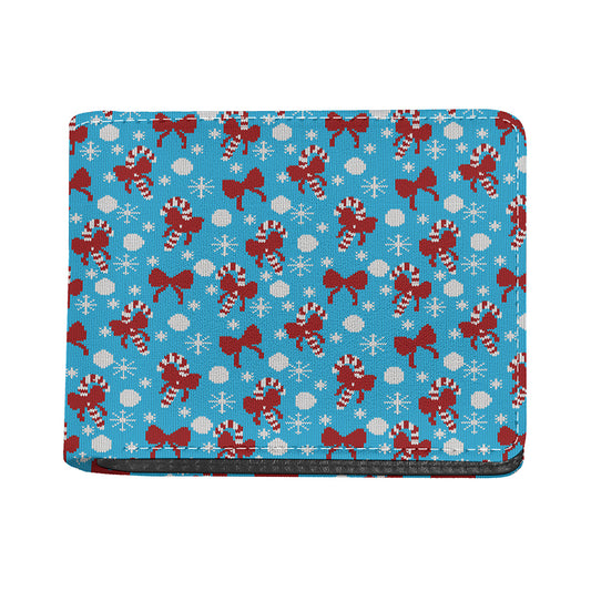 Christmas Party Knitted Pattern Print Bifold Wallet