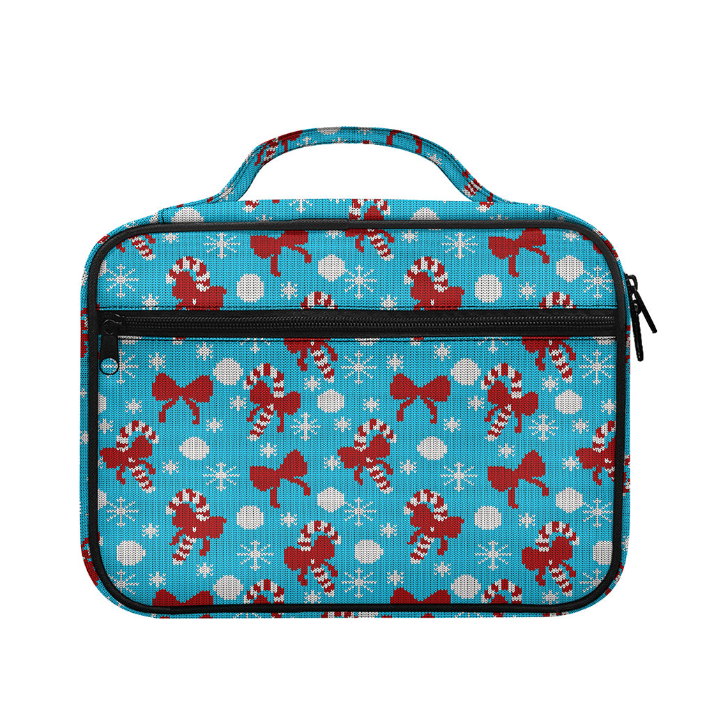 Christmas Party Knitted Pattern Print Briefcase Bible Bag