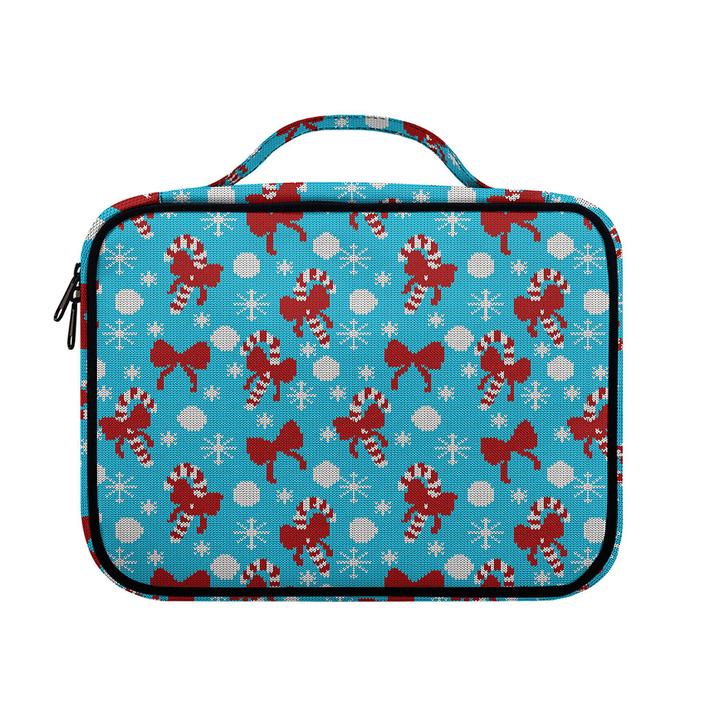 Christmas Party Knitted Pattern Print Briefcase Bible Bag