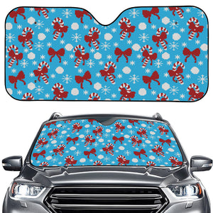 Christmas Party Knitted Pattern Print Car Windshield Sun Shade