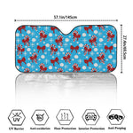 Christmas Party Knitted Pattern Print Car Windshield Sun Shade