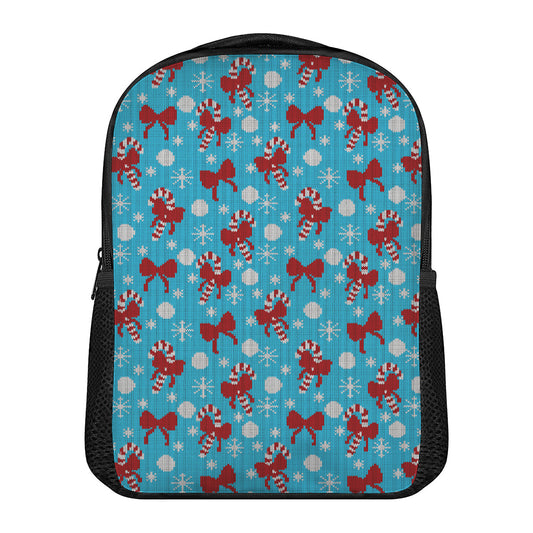 Christmas Party Knitted Pattern Print Casual Backpack