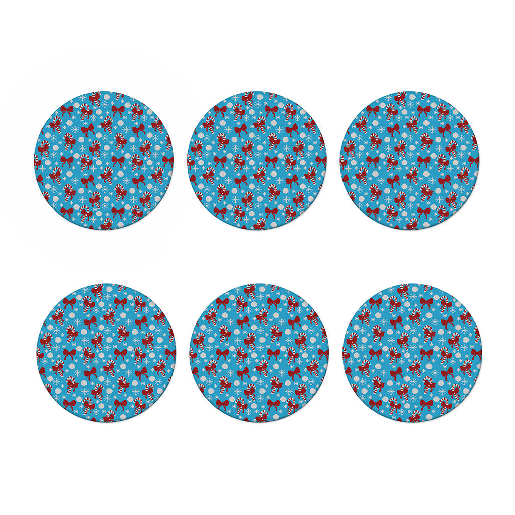 Christmas Party Knitted Pattern Print Coaster Set