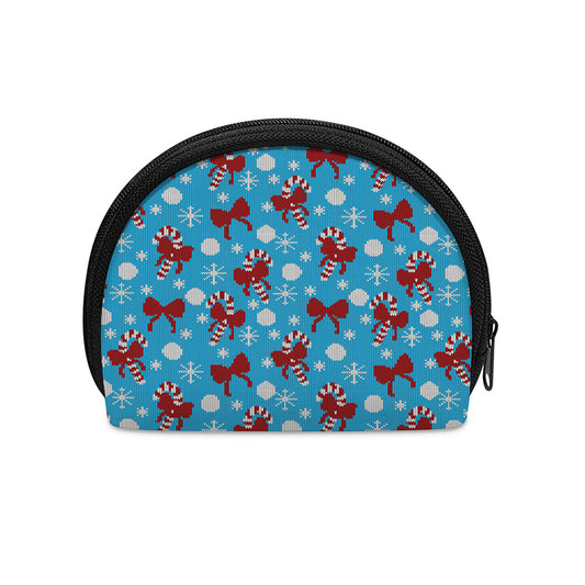 Christmas Party Knitted Pattern Print Coin Purse