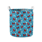 Christmas Party Knitted Pattern Print Collapsible Laundry Basket