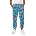 Christmas Party Knitted Pattern Print Cotton Sweatpants