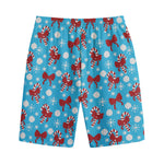 Christmas Party Knitted Pattern Print Cotton Shorts