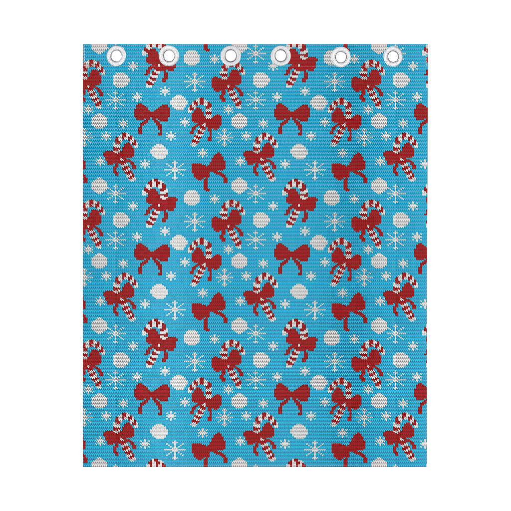 Christmas Party Knitted Pattern Print Curtain