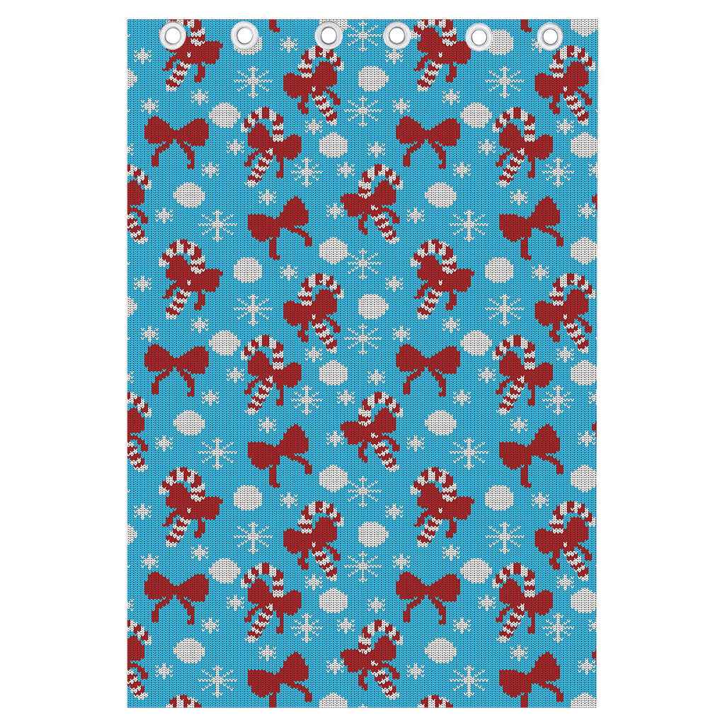 Christmas Party Knitted Pattern Print Curtain