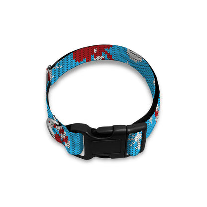 Christmas Party Knitted Pattern Print Dog Collar