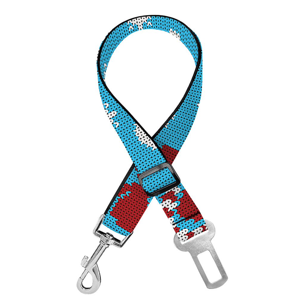 Christmas Party Knitted Pattern Print Dog Seat Belt