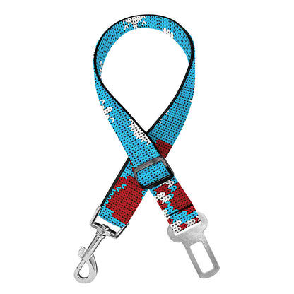 Christmas Party Knitted Pattern Print Dog Seat Belt