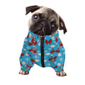 Christmas Party Knitted Pattern Print Dog Zip Up Jacket