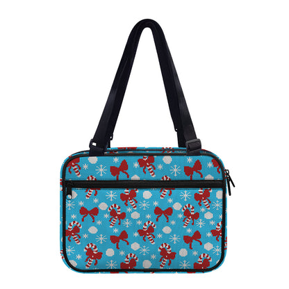 Christmas Party Knitted Pattern Print Double Strap Bible Bag