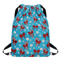 Christmas Party Knitted Pattern Print Drawstring Backpack