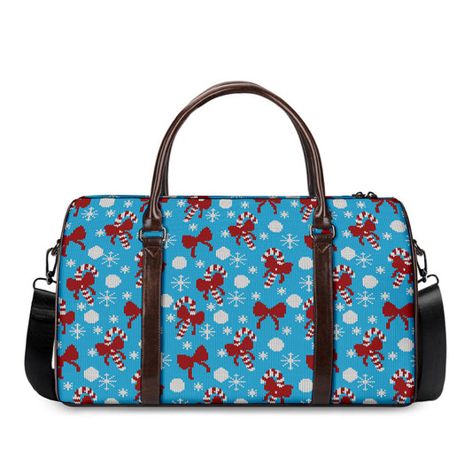 Christmas Party Knitted Pattern Print Duffle Bag