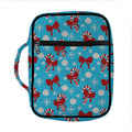 Christmas Party Knitted Pattern Print Front Pocket Bible Bag