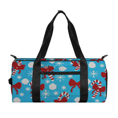 Christmas Party Knitted Pattern Print Gym Bag