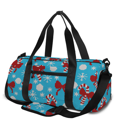 Christmas Party Knitted Pattern Print Gym Bag