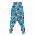 Christmas Party Knitted Pattern Print Hammer Pants