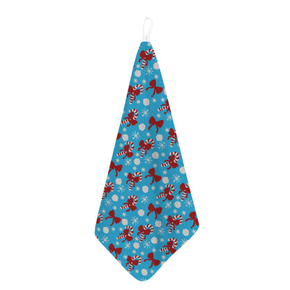 Christmas Party Knitted Pattern Print Hand Towel