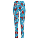 Christmas Party Knitted Pattern Print High-Waisted Pocket Leggings