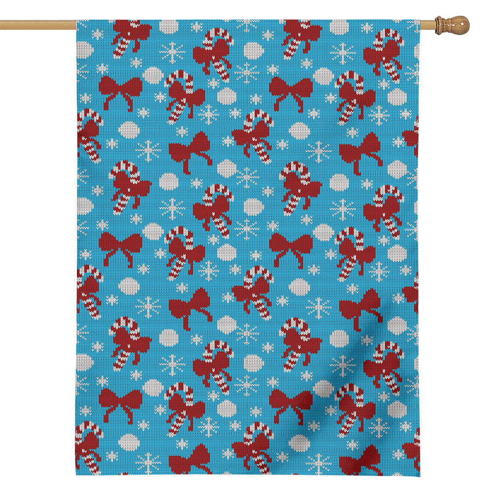 Christmas Party Knitted Pattern Print House Flag