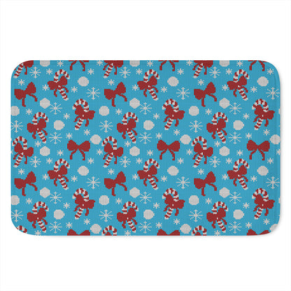 Christmas Party Knitted Pattern Print Indoor Door Mat