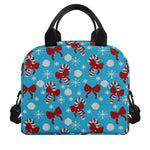 Christmas Party Knitted Pattern Print Insulated Lunch Bag