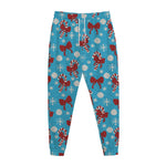 Christmas Party Knitted Pattern Print Jogger Pants