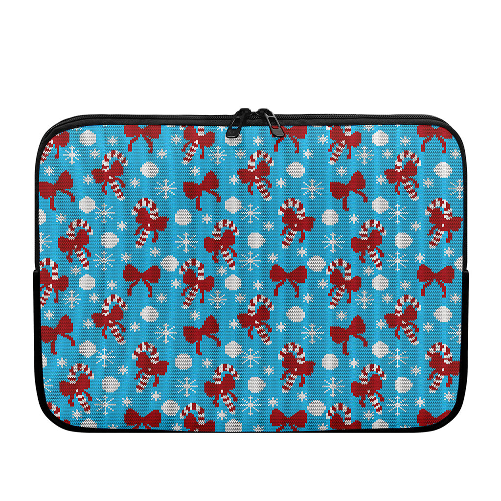 Christmas Party Knitted Pattern Print Laptop Sleeve