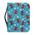 Christmas Party Knitted Pattern Print Leather Bible Cover