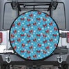 Christmas Party Knitted Pattern Print Leather Spare Tire Cover