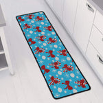Christmas Party Knitted Pattern Print Long Kitchen Mat