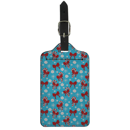 Christmas Party Knitted Pattern Print Luggage Tag