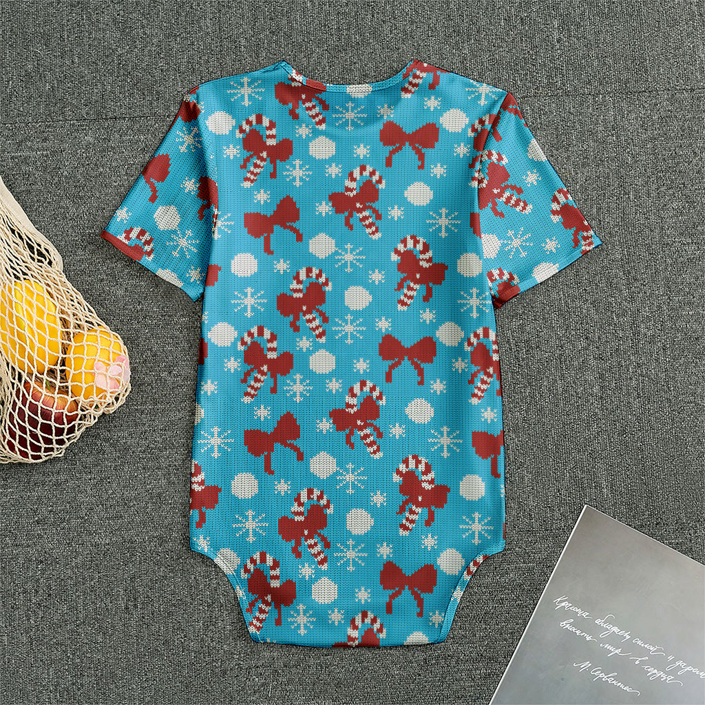 Christmas Party Knitted Pattern Print Men's Bodysuit