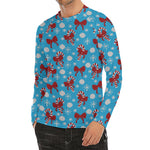 Christmas Party Knitted Pattern Print Men's Long Sleeve Rash Guard